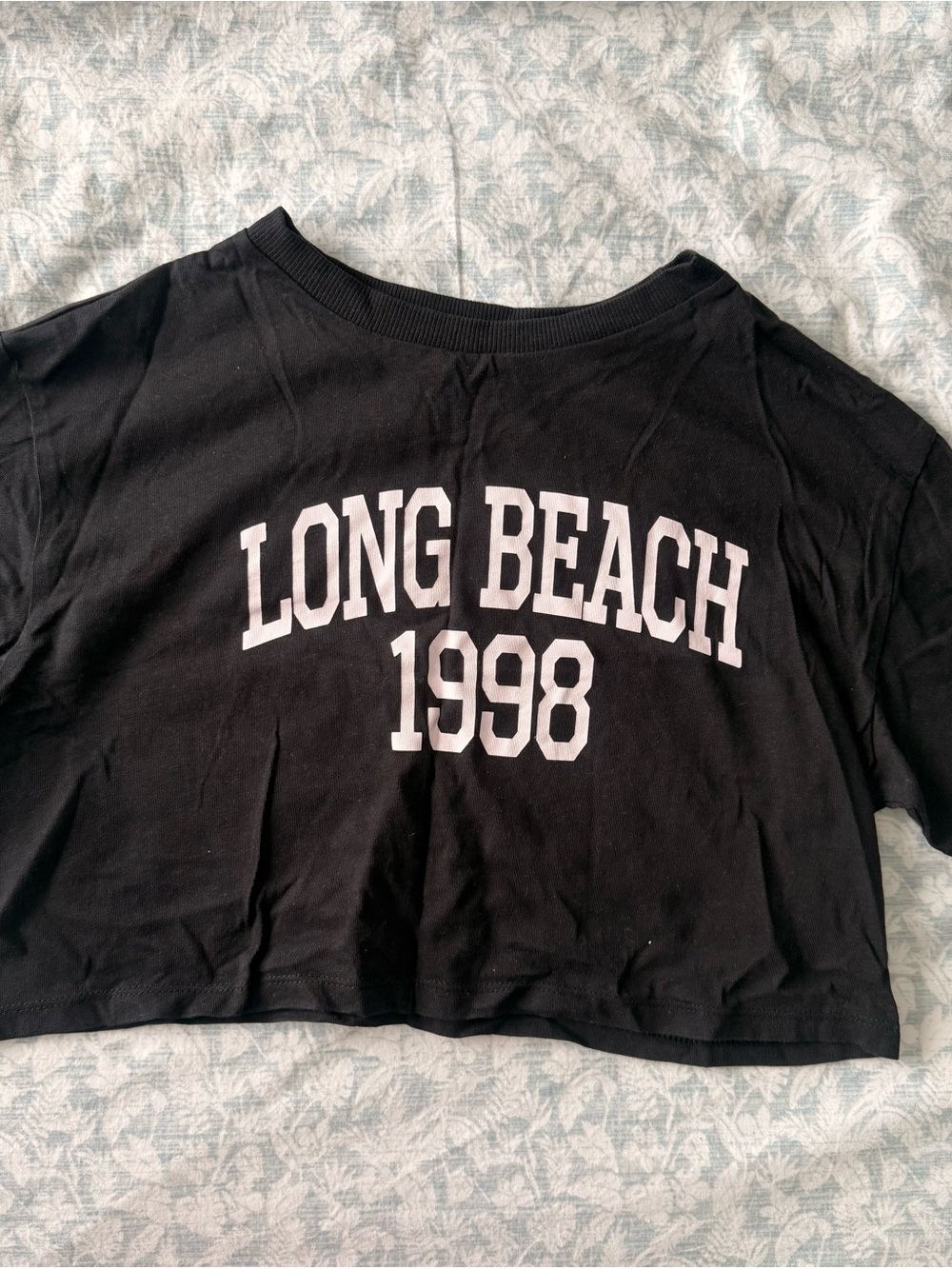 Black H&M Long Beach crop top